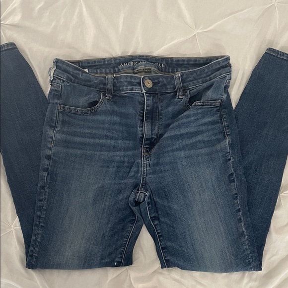 American Eagle Outfitters Women's Dark Blue Jeggings - Picture 1 of 4